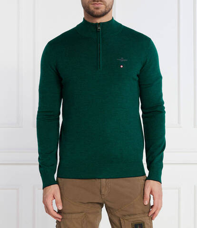 Хлопковый свитер Aeronautica Militare - темно-зеленый(MA1389L415)