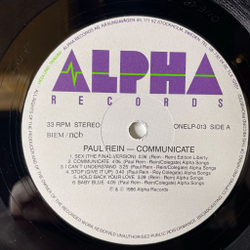 Винтажная виниловая пластинка LP Paul Rein Communicate (Швеция 1986)