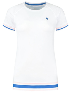 Женская теннисная футболка K-Swiss Tac Hypercourt Round Neck Top - белый