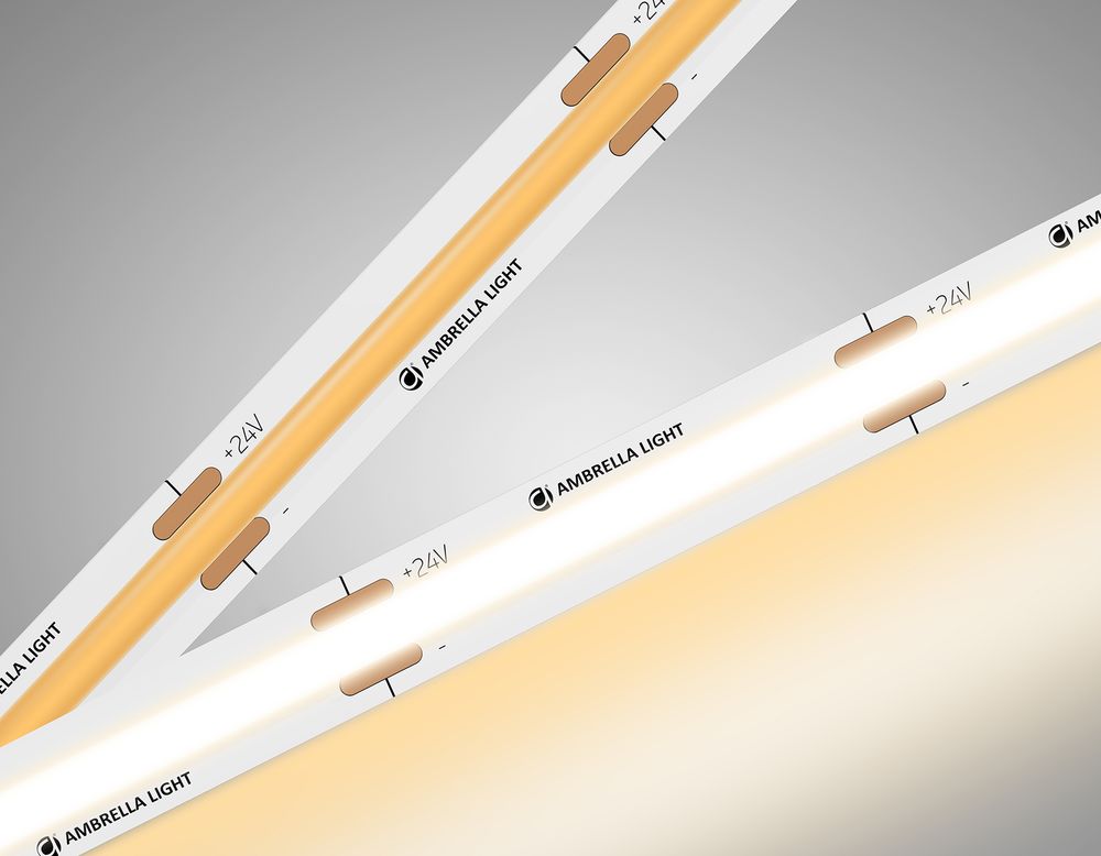 Ambrella Светодиодная лента Ambrella Light GS4751 COB 528Led/14W m/ 24V IP20 3000K/ 5m*10mm*2mm (2 конт.) LED Strip 24V GS4751