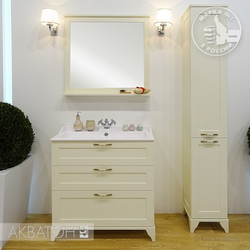 Тумба под раковину Акватон Леон 80 Н, дуб бежевый