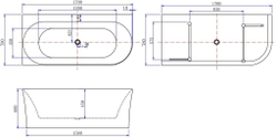 Акриловая ванна Allen Brau Priority 4 В 170x78 2.31004.20B белый глянец