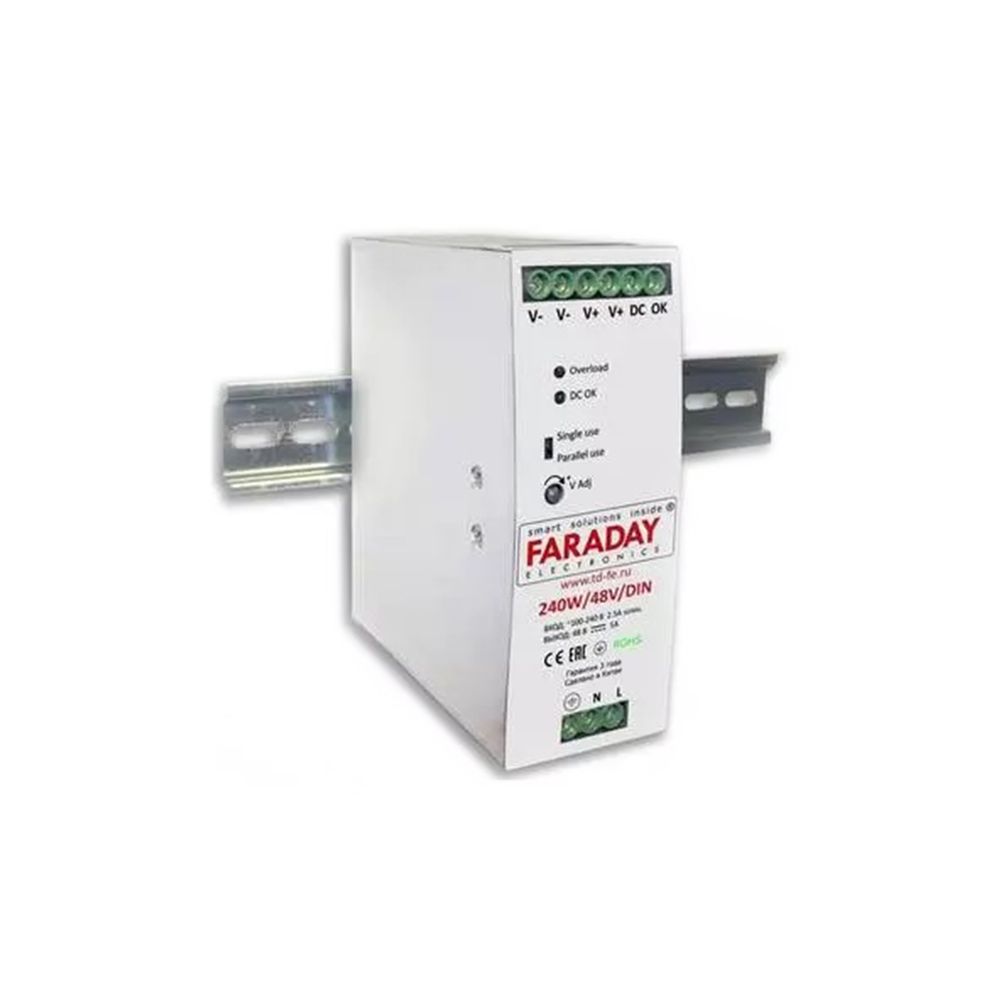240W/48V/DIN блок питания Faraday
