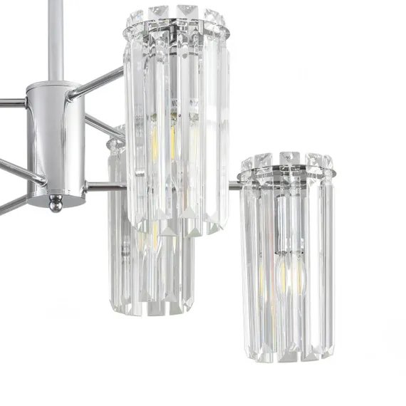 8348/6C CLASSI хром/прозрачный, металл/хрусталь Люстра подвесная E14 6*40W 220V FAVLA