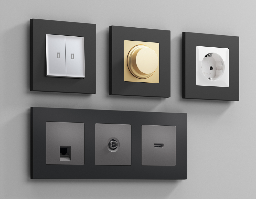 AF250801 Рамка ALFA Qubi (Графит Мягкое касание) 1-ая