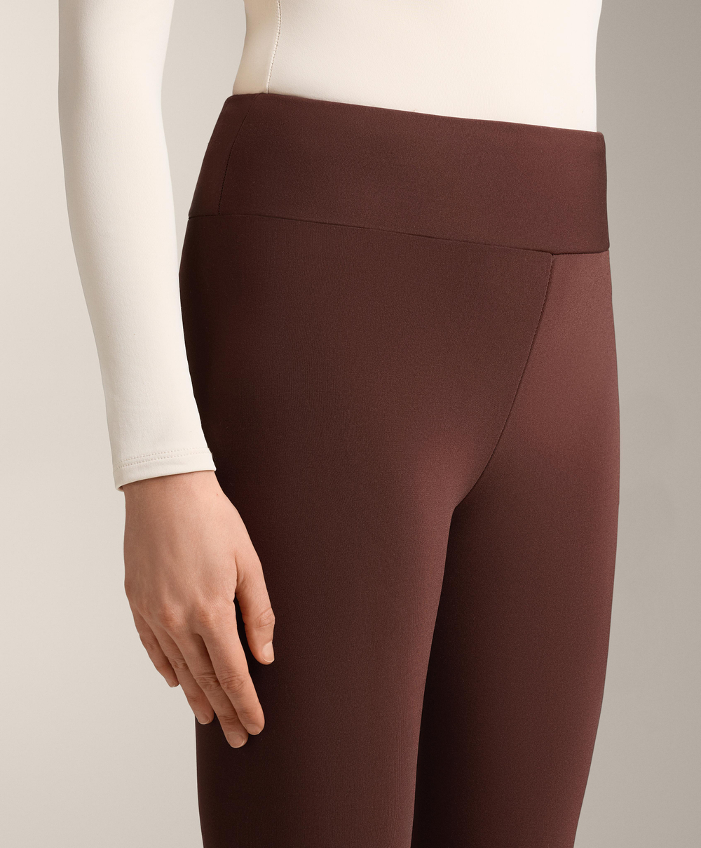 OYSHO Теплые легинсы с высокой посадкой и длиной до щиколотки, бордовый