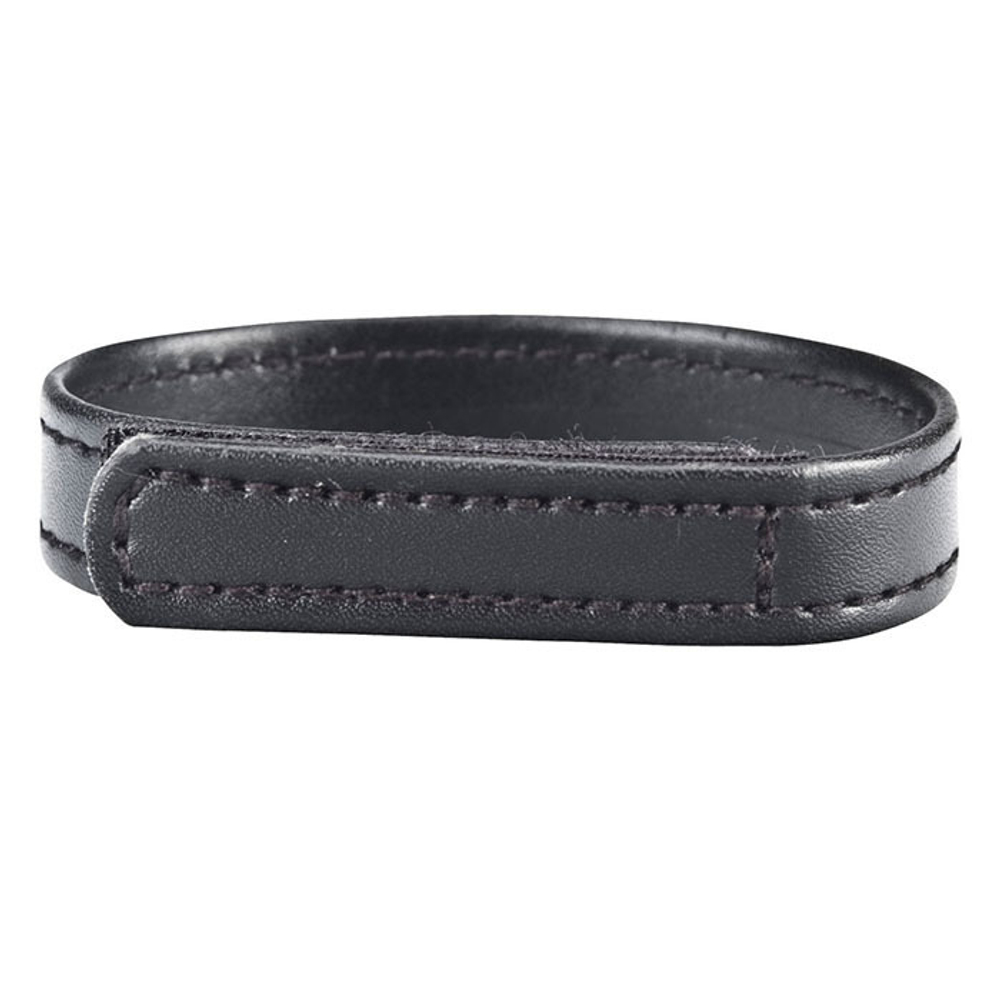 Кольцо на пенис из искусственной кожи на липучке VELCRO COCK RING - 5 см. (Цвет: черный)