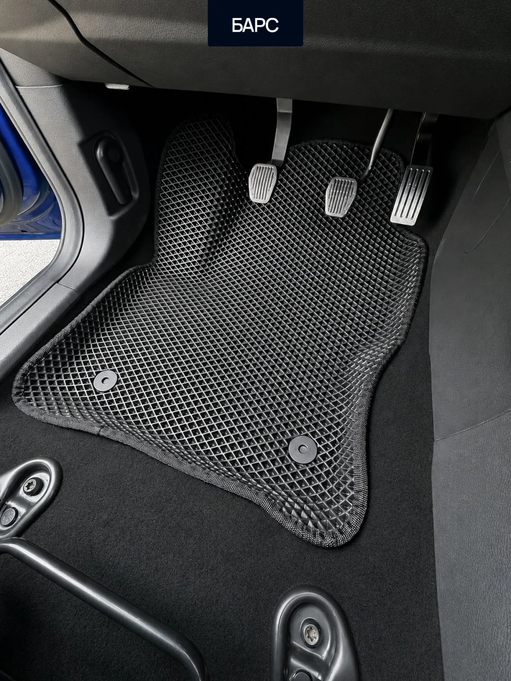 Коврики для автомобиля Форд Фокус 3 / Ford Focus 3 / 3D с бортами / ЭВА, ЕВА, EVA / черные /