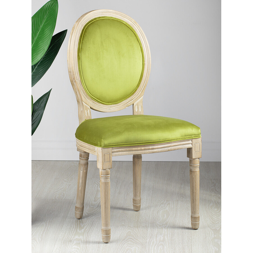 Стул "Медальон" Оливковый 48x46x96см Дерево/полиуретан/велюр