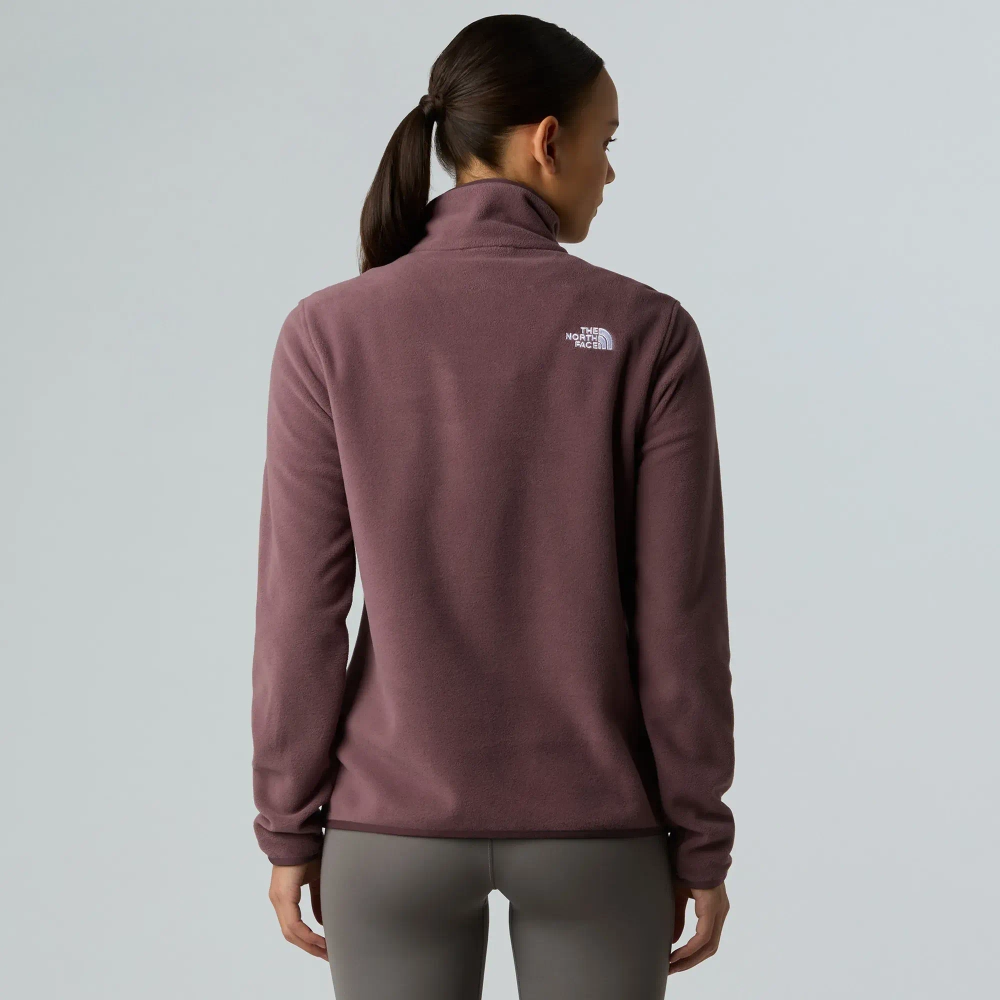 Женская флисовая толстовка The North Face Glacier Fleece 1/4 Zip бордово-коричневая