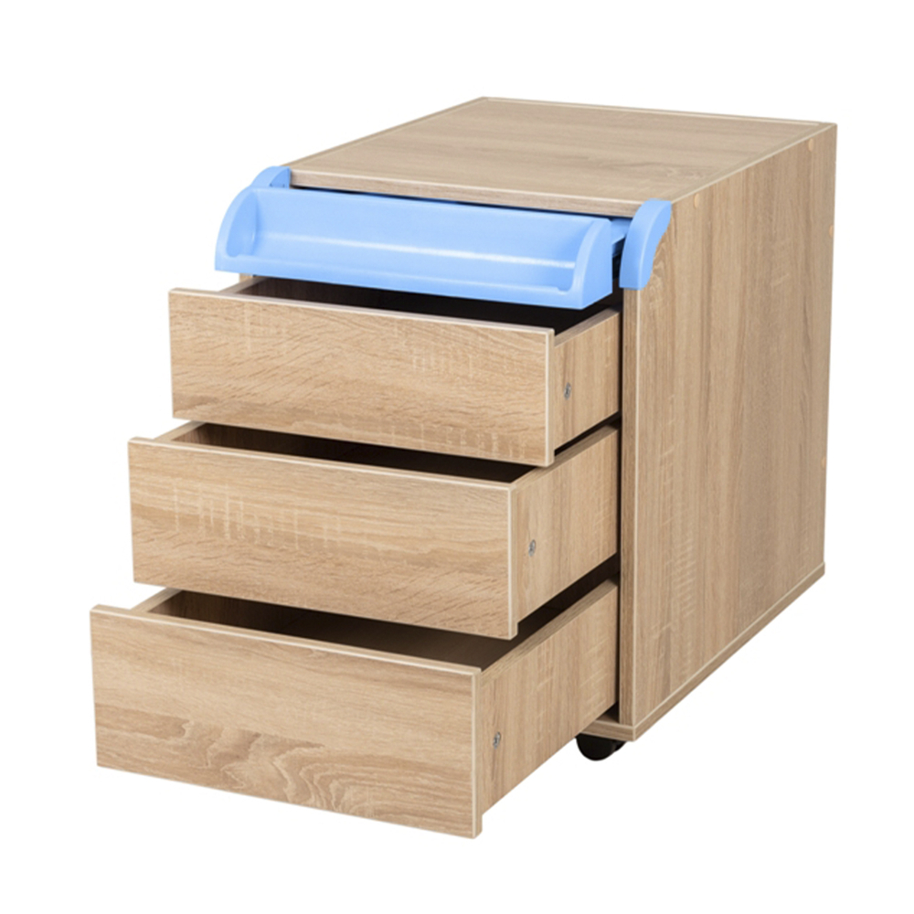 Тумба Дэми на колёсиках с 3 ящиками и органайзером для канцелярии (ТУВ.08)