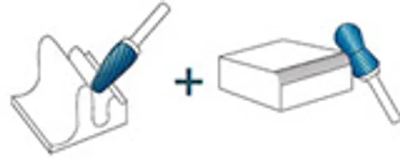 Комбинированная борфреза Karnasch конус 60° + угол