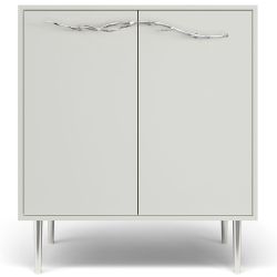 Комод Арт Колор matte Стайл Сильвер с 2 полками Белый опал матовый