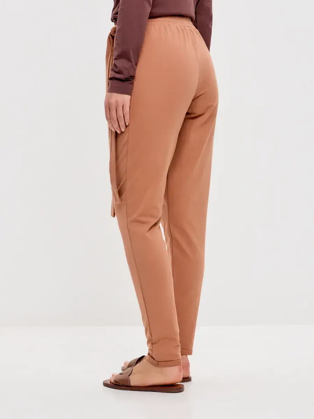 Штаны оверсайз на завязках с запахом большие размеры