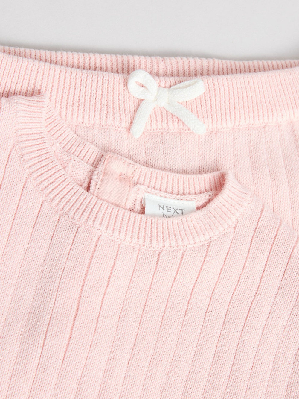 Вязаная футболка и шорты в комплекте для малышей Next AA8-205, Розовый