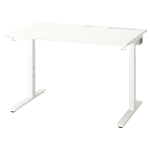 Письменный стол с регулировкой по высоте - IKEA MITTZON/МИТТЗОН ИКЕА, 120х80х65-85 см, белый