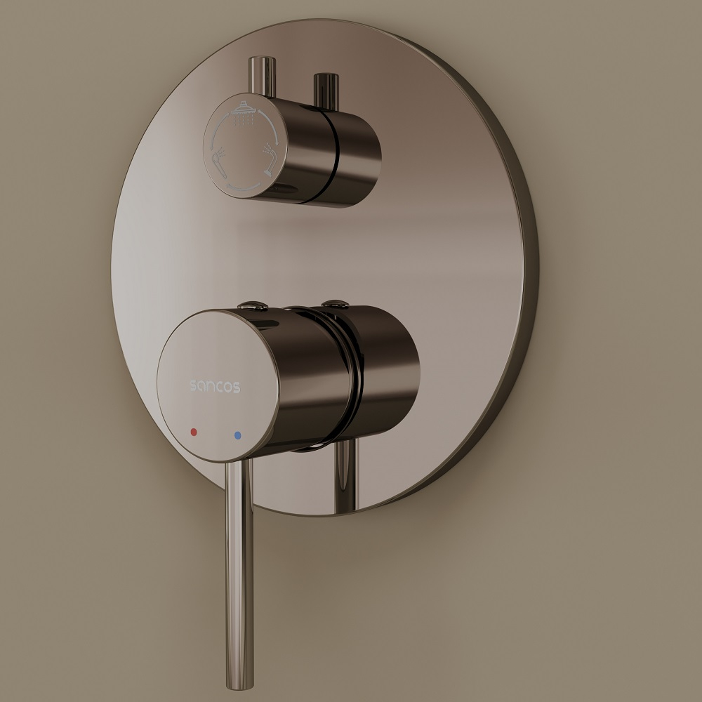 Душевой комплект Sancos Select встраиваемый для ванны/душа, цвет хром