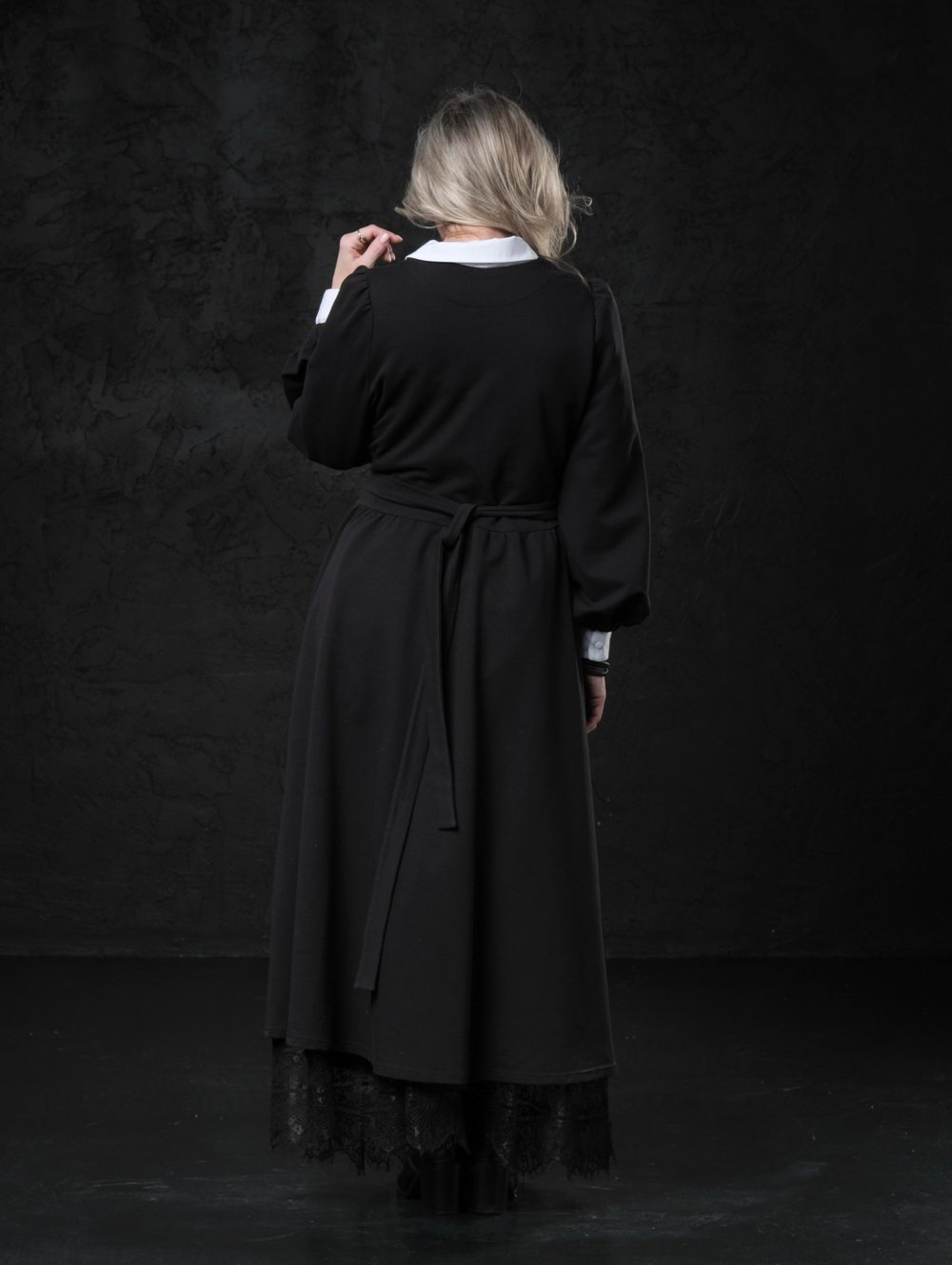 Платье на запах / черный