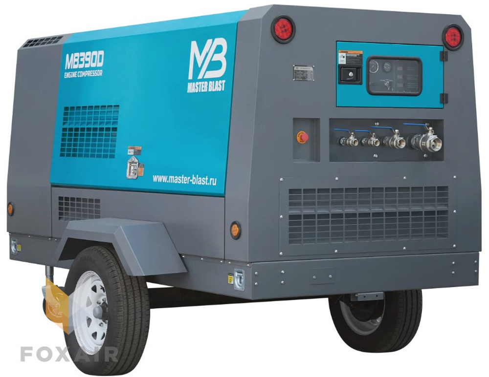 Винтовой дизельный компрессор master blast mb450d-7 + ac