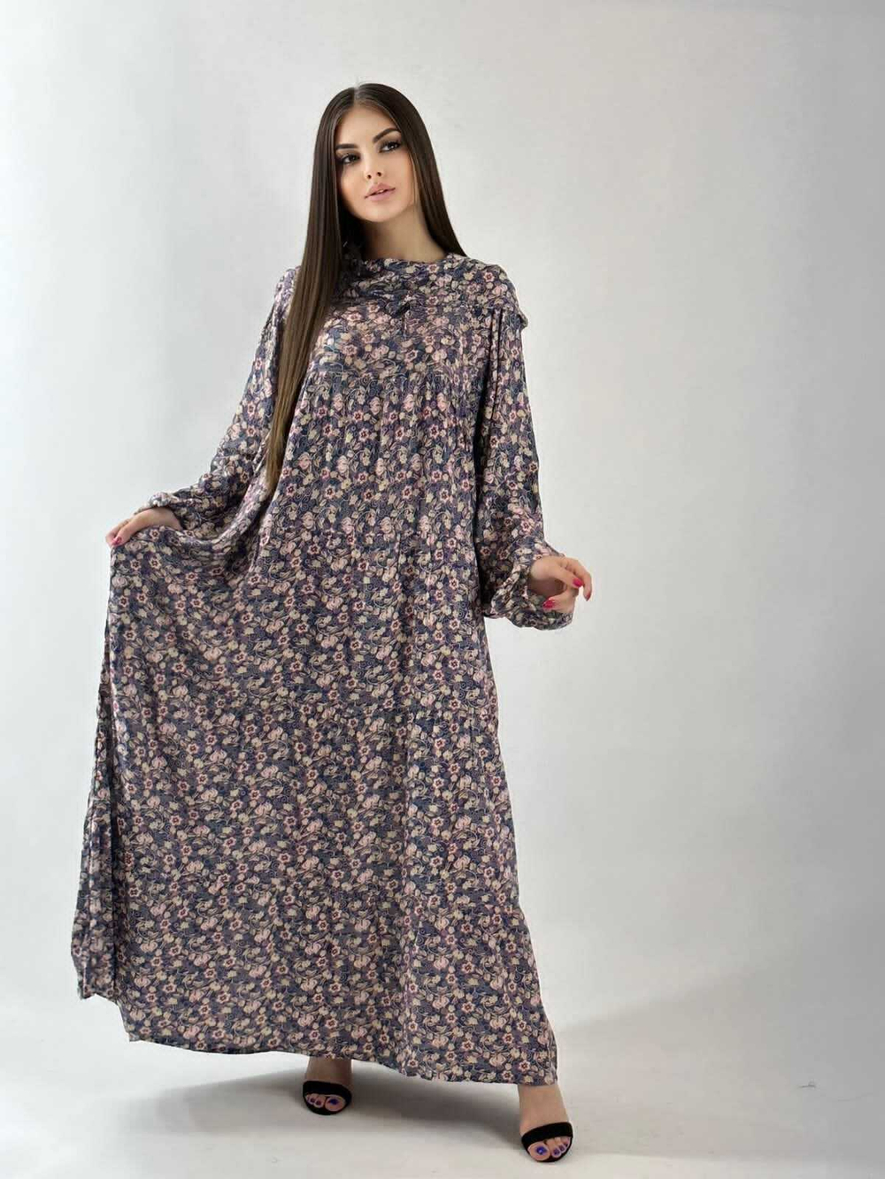 [m]Платье капюшон 3097