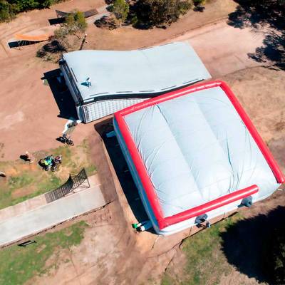 Надувная подушка «LandBag» для байк-прыжков и трюков, 8×8×2,5 м