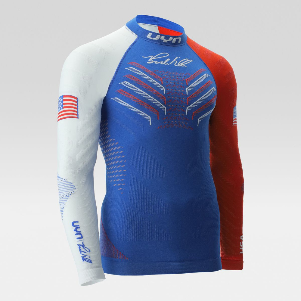 UYN футболка термобелье Natyon 3.0 Usa Bode Miller Uw LS Turtle Neck (USA, T025)