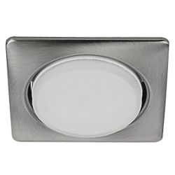 KL71 SN /1 (к) Светильник ЭРА под лампу Gx53 квадр.,220V, 13W,сатин никель | Встраиваемые светильники Для ламп GX53