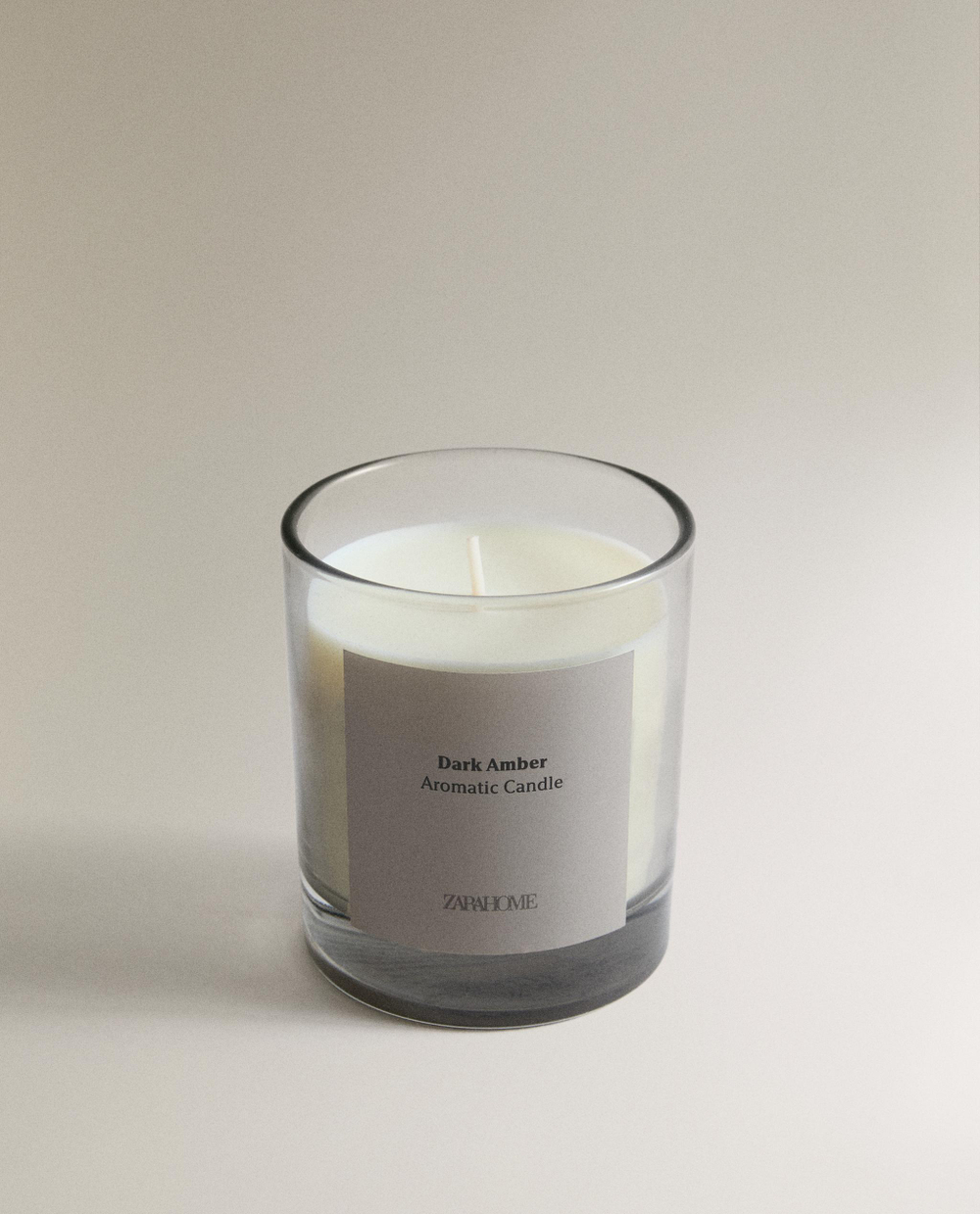 Zara Home Свеча ароматическая Dark Amber 200 г, растительный воск, аромат восточный древесный, Коричневый
