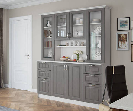 Буфет Прованс 016 клен кремовый, клен бирюза, клен серый, клен белый, дуб канадский, дуб канадский белый