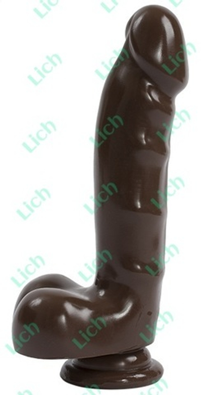 Шоколадный фаллос ESPRESSO с мошонкой и присоской