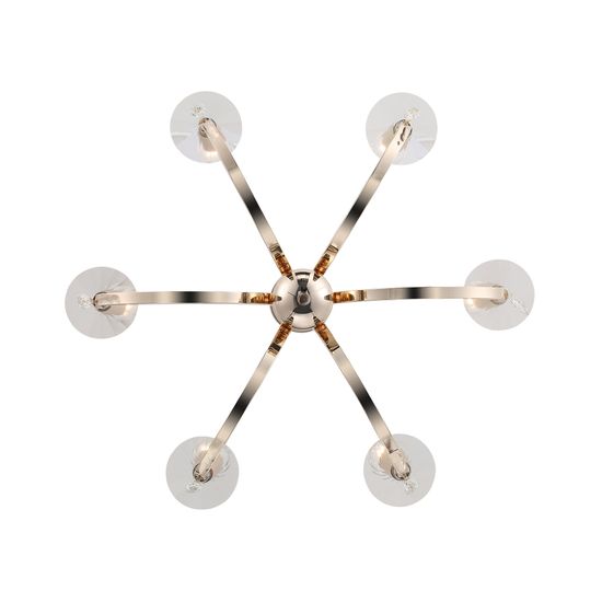 SL1405.203.06 Люстра подвесная ST-Luce Латунь/Латунь, Прозрачный E14 6*40W ELEGANCE