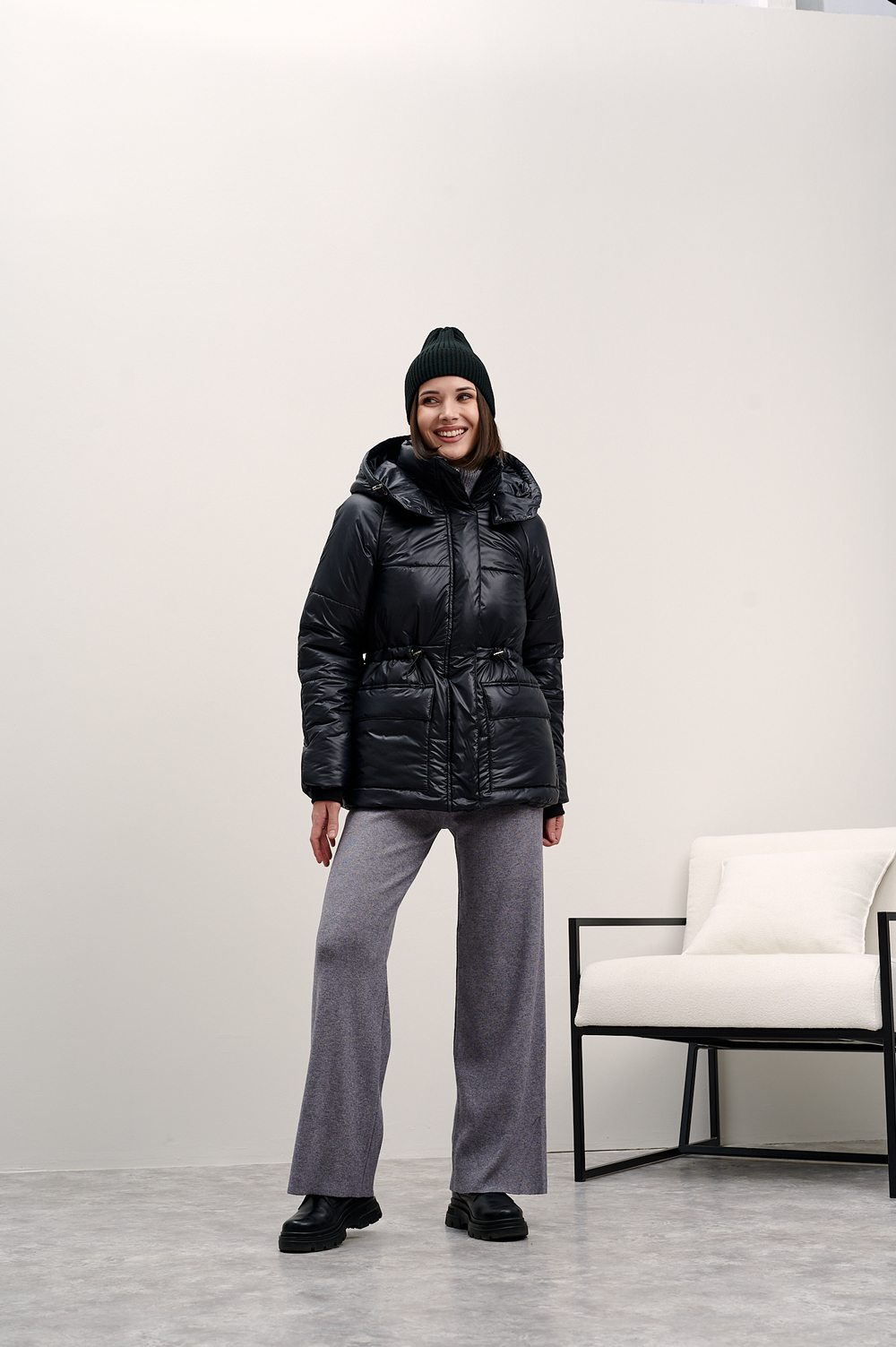 Куртка женская зимняя "Лео" черный