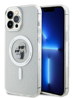 Чехол Lagerfeld Karl&Choupette Hard с блестками для iPhone 15promax