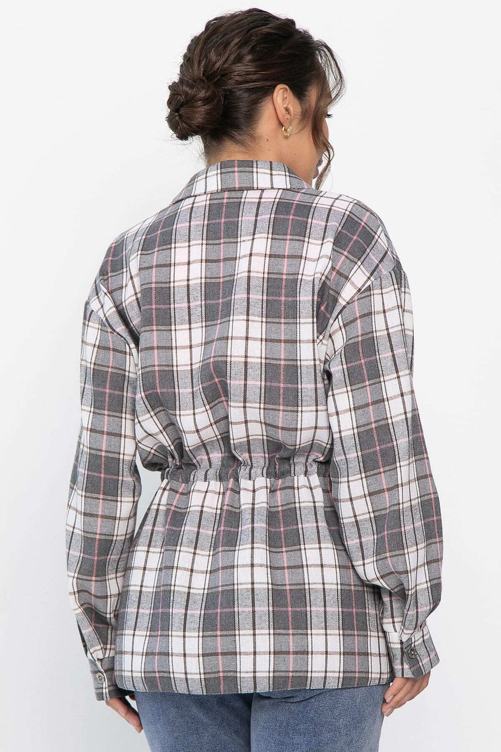 Рубашка хлопковая Джанет (серо-коричневая) Б14276-4М LT Collection