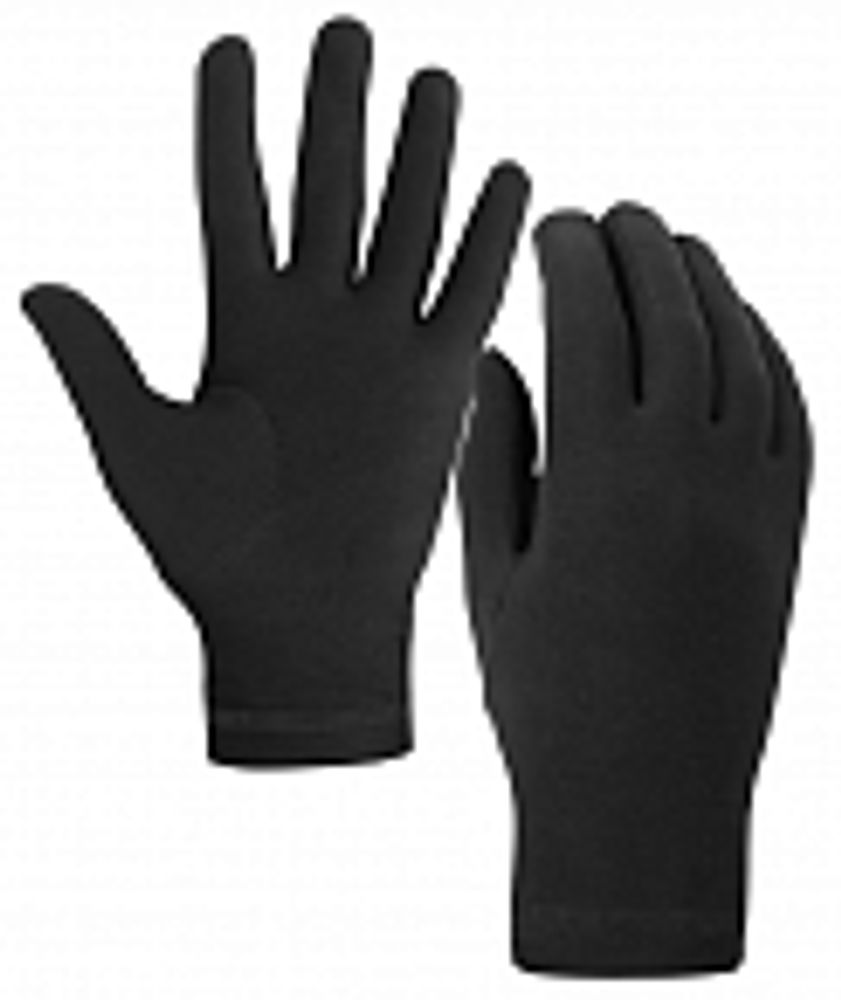 Велоперчатки IG-627 лёгкие зимние полноразмерные чёрные p. L