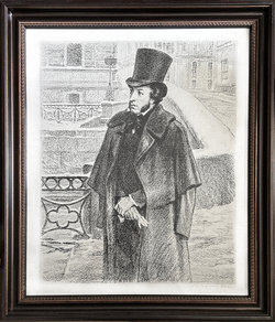 Лаврухин Ю.Н. (1924–2016). Пушкин. Мойка. 1992 г. Бумага, автолитография.