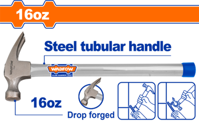 Молоток-гвоздодер 450 гр. WADFOW WHM336G