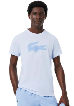 Теннисная футболка Lacoste Ultra Dry 3D Print Crocodile - light blue