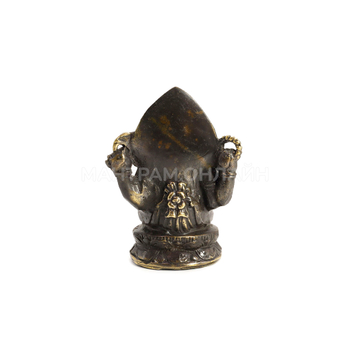 Статуэтка Ганеш дарует процветание через мудрость, убирает препятствия на пути к цели металл бронза 7,5 см
