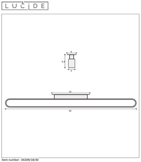 Подсветка для зеркал Lucide Madelon 04209/18/30