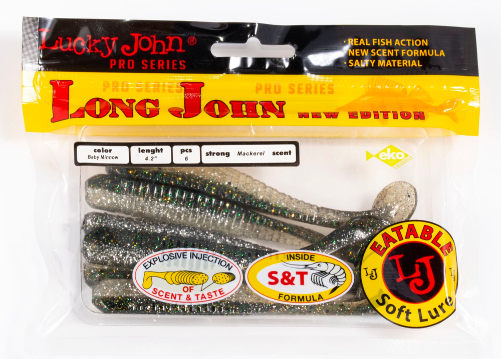 Виброхвосты съедобные LJ Pro Series LONG JOHN 3.1in (07.90)/T01 8шт.