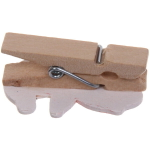 Прищепки декоративные «Дед Мороз с подарком» 3,5 см (набор 6 шт)