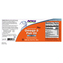 NOW Omega-3 Fish Oil Лимонный вкус 500 мл