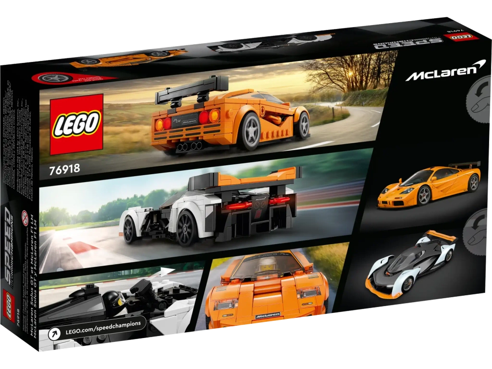 Конструктор LEGO Speed Champions 76918 McLaren Solus GT и McLaren F1 LM