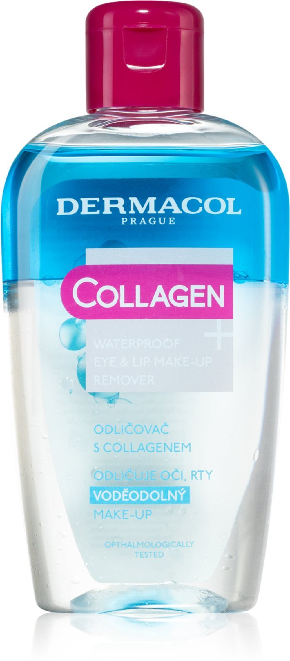 Dermacol Collagen+ - двухфазная жидкость для снятия водостойкого макияжа глаз и губ. /   150  ml  / GTIN 8595003127998