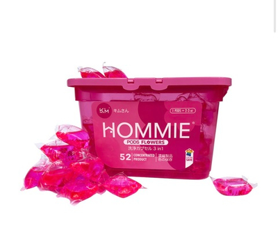 Капсулы для стирки ЦВЕТЫ Hommie Pods Flowers, 52 шт*8 гр