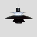 Pendant design lamp PH 5 by Louis Poulse (Black)
