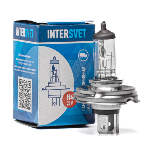 Автолампа галогенная H4, 24 В, 75/70 Вт, P45t