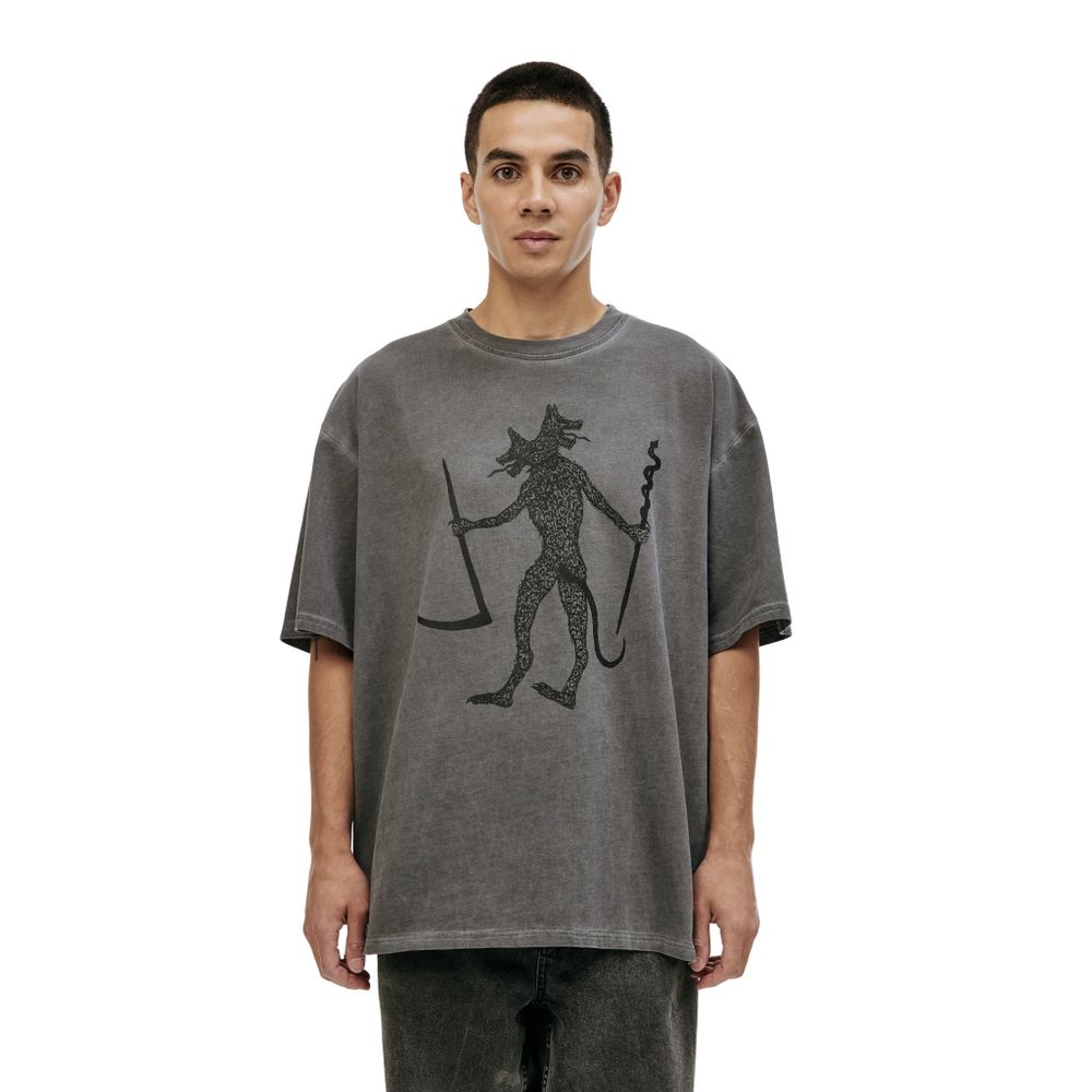 Футболка Волчок Orthrus серая