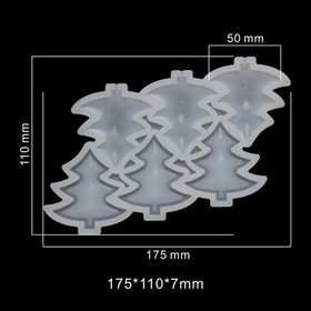 Форма для фигурных леденцов «Елочки», 6 ячеек, цвет белый